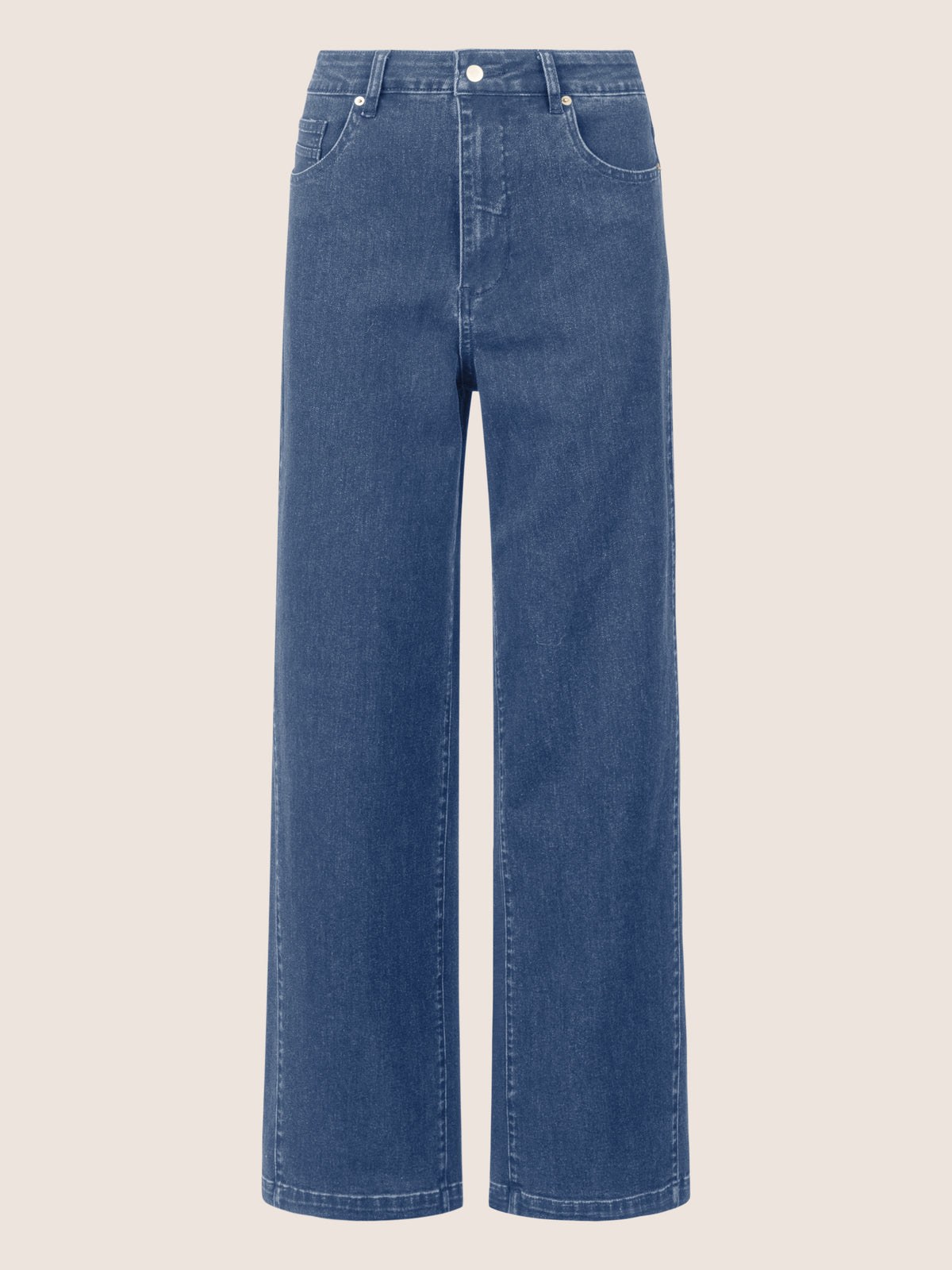 APART Weite Jeans mit geradem Bein | mittelblau