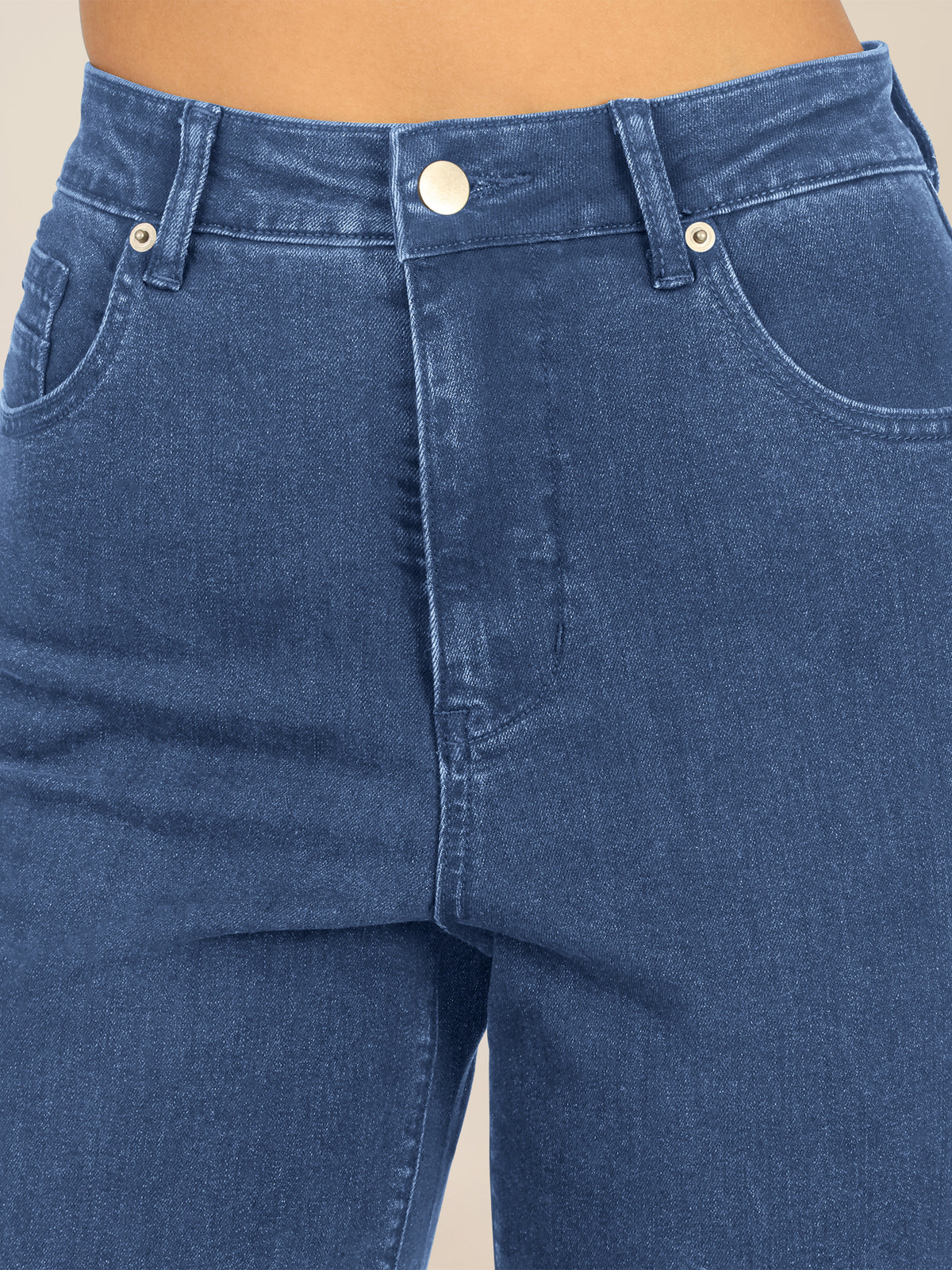 APART Weite Jeans mit geradem Bein | mittelblau