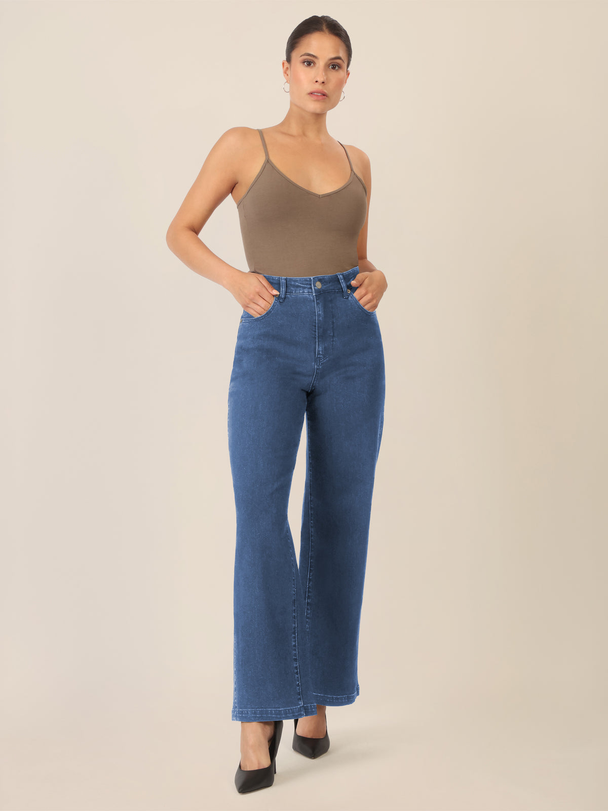 APART Weite Jeans mit geradem Bein | mittelblau