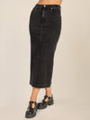 APART Jeansrock mit Kristallsteinen in Allover-Optik | schwarz