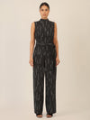 APART Overall mit grafischem Muster | schwarz-creme