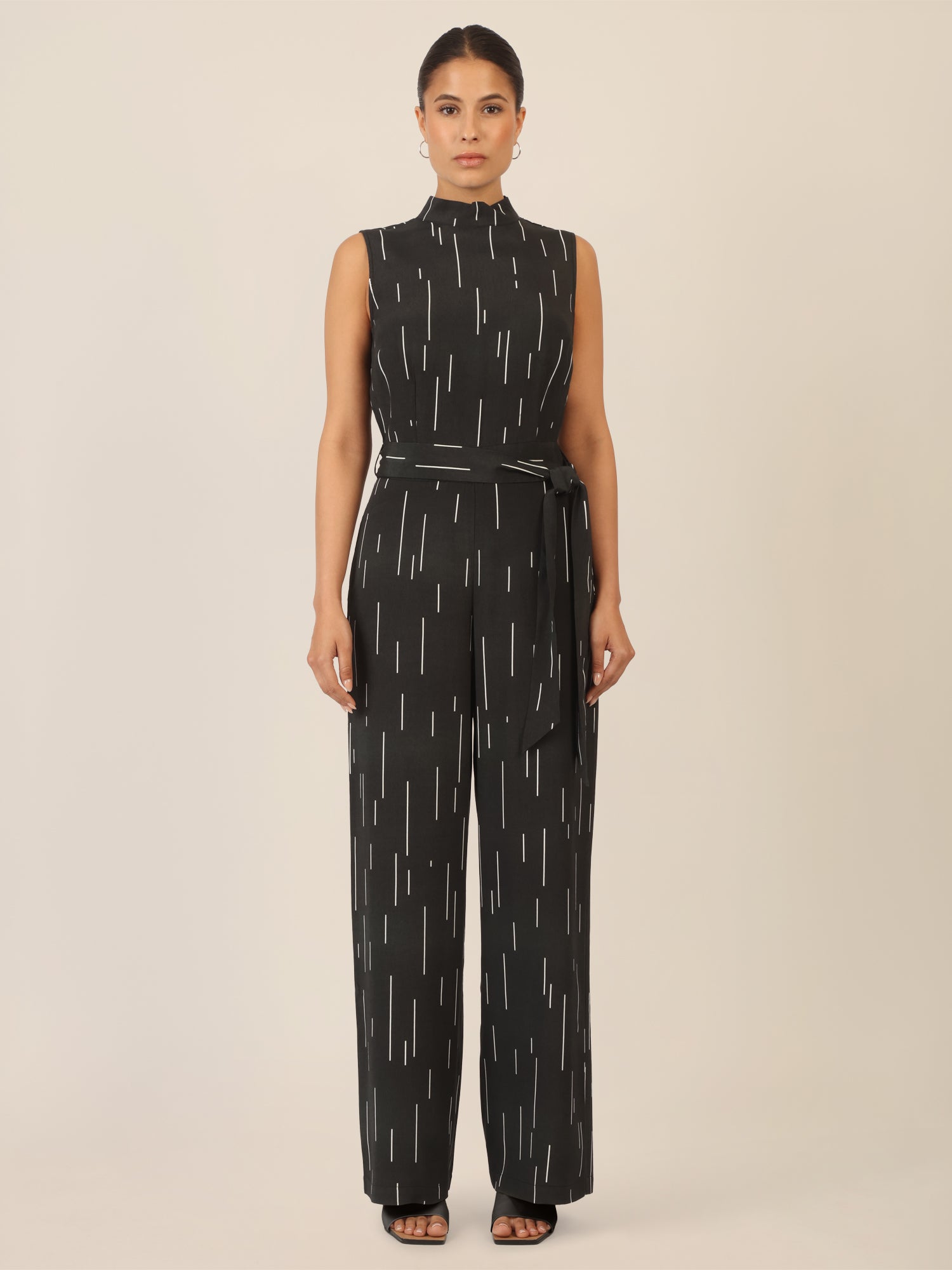 APART Overall mit grafischem Muster | schwarz-creme