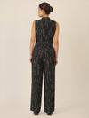 APART Overall mit grafischem Muster | schwarz-creme