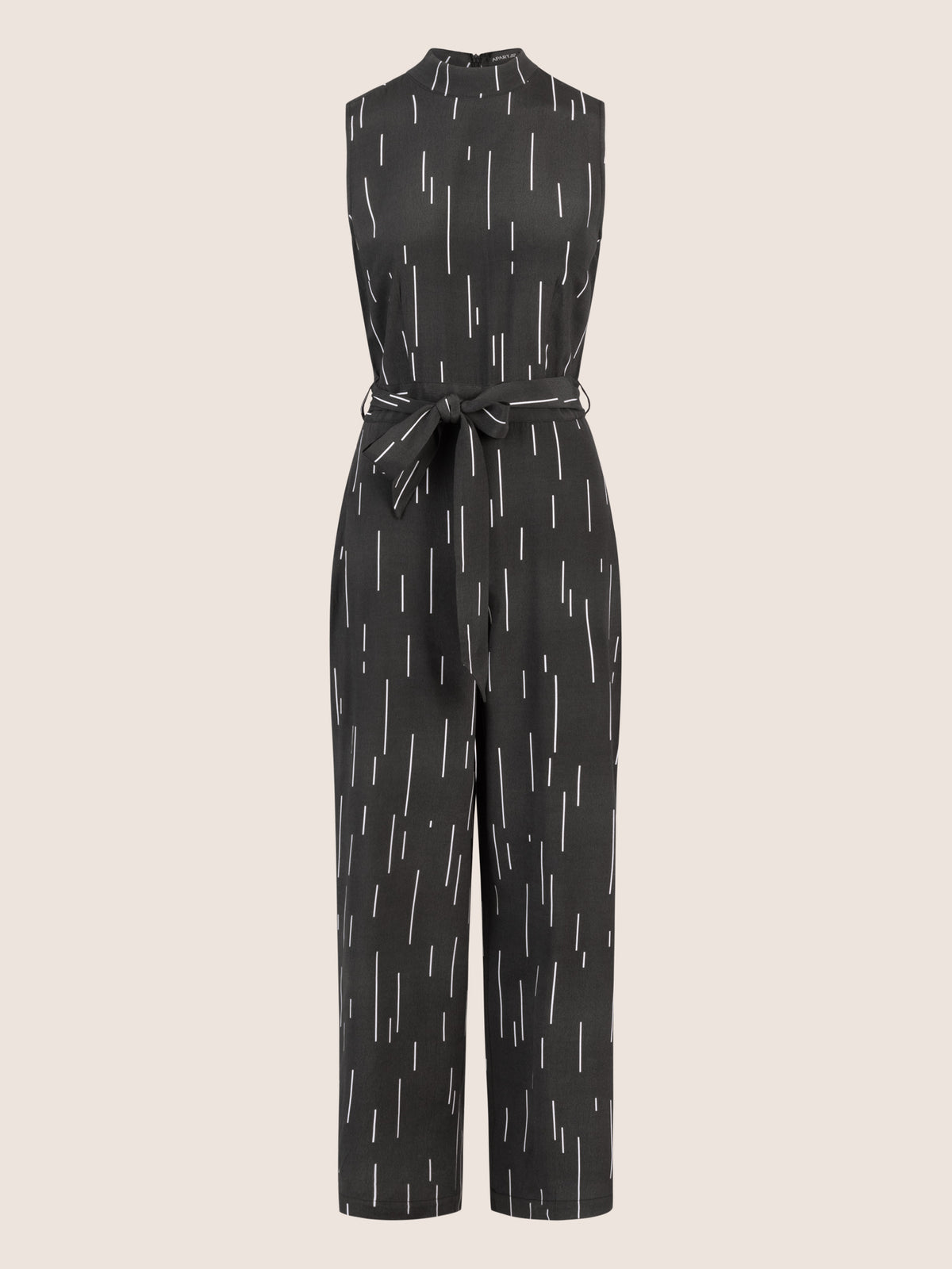 APART Overall mit grafischem Muster | schwarz-creme