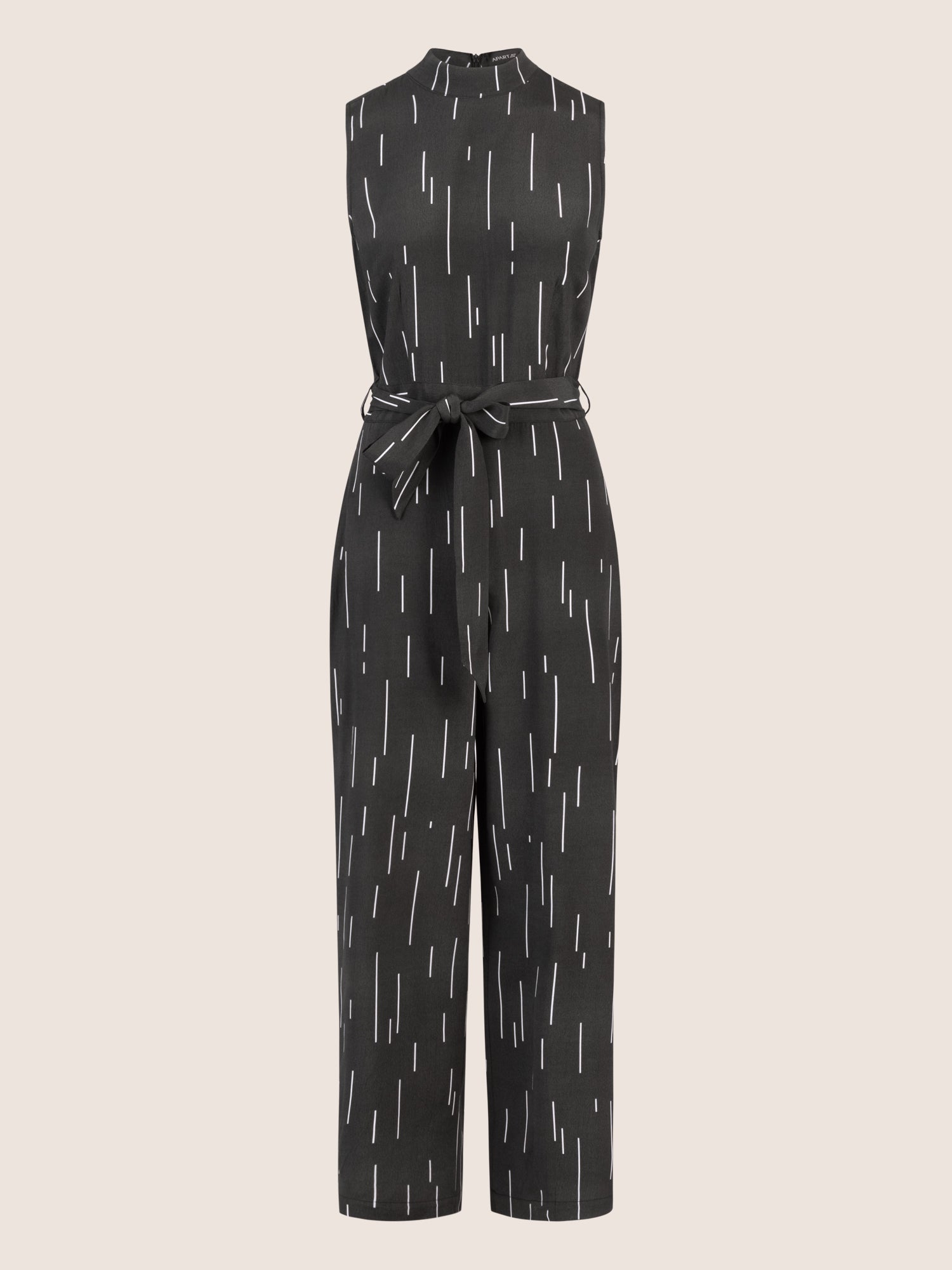 APART Overall mit grafischem Muster | schwarz-creme