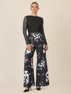 APART Overall mit Mesh-Top und floraler Hose | schwarz-multicolor