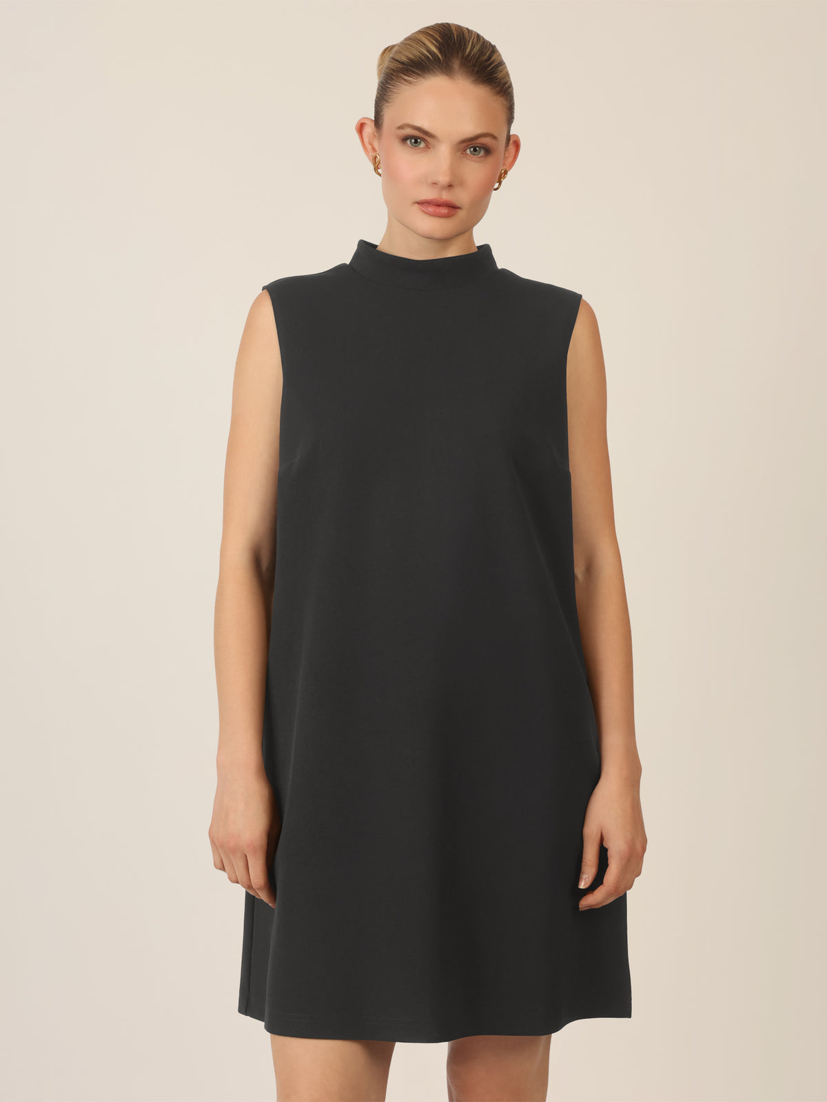 APART Minikleid aus einer leicht körnigen Jersey Ware | schwarz