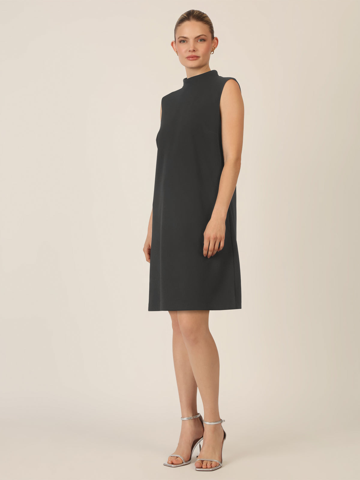APART Minikleid aus einer leicht körnigen Jersey Ware | schwarz