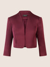 APART Satinbolero mit offener Front | bordeauxrot