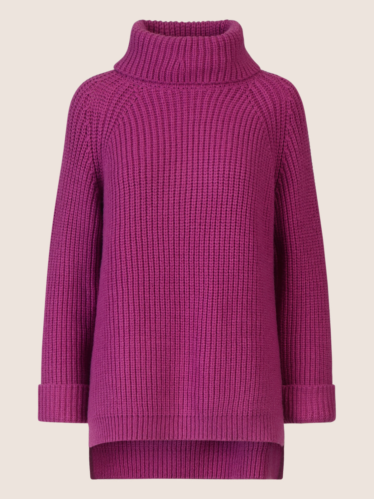 APART Oversized Pullover mit Rollkragen | lila