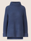 APART Oversized Pullover mit Rollkragen | mittelblau