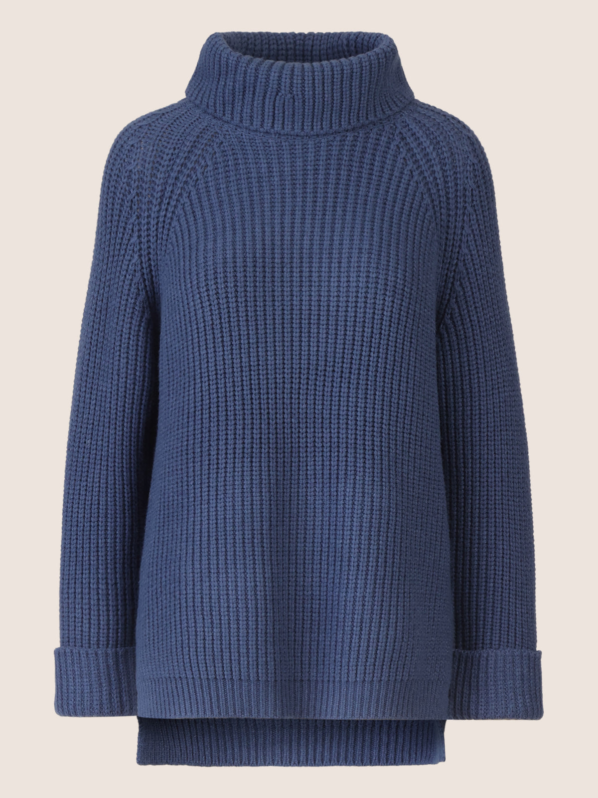 APART Oversized Pullover mit Rollkragen | mittelblau