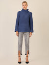 APART Oversized Pullover mit Rollkragen | mittelblau