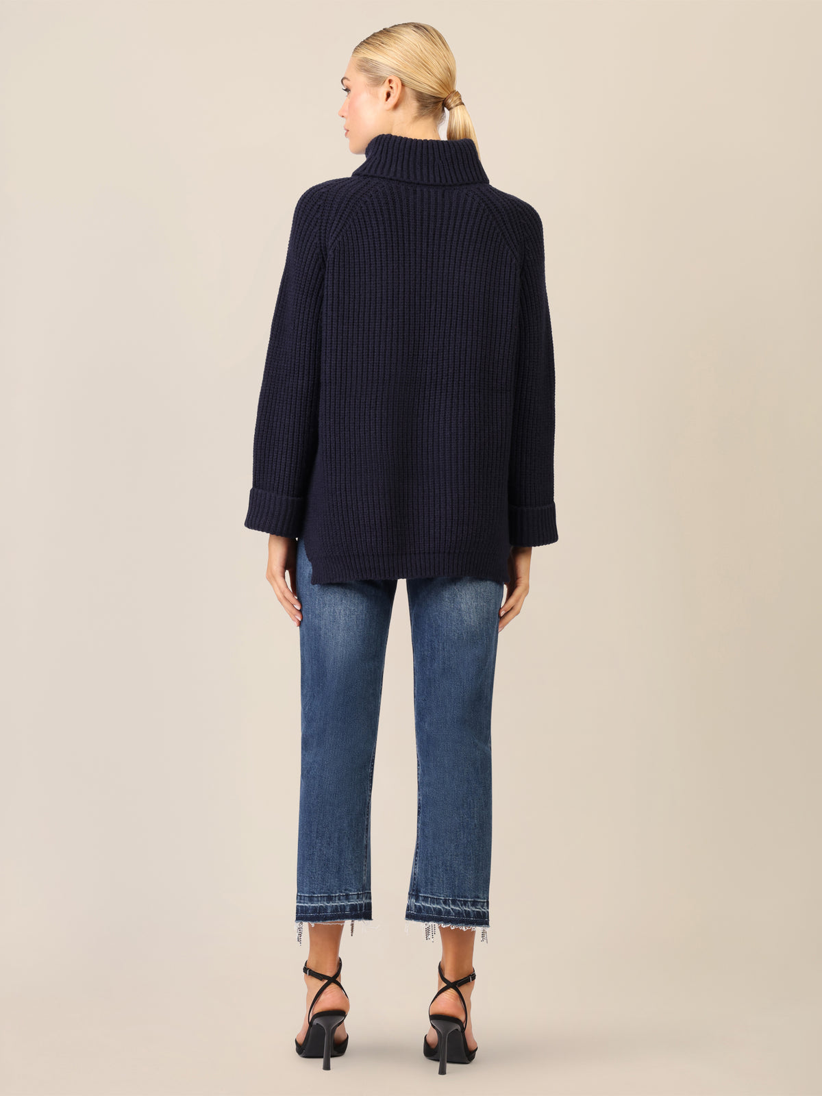 APART Oversized Pullover mit Rollkragen | nachtblau