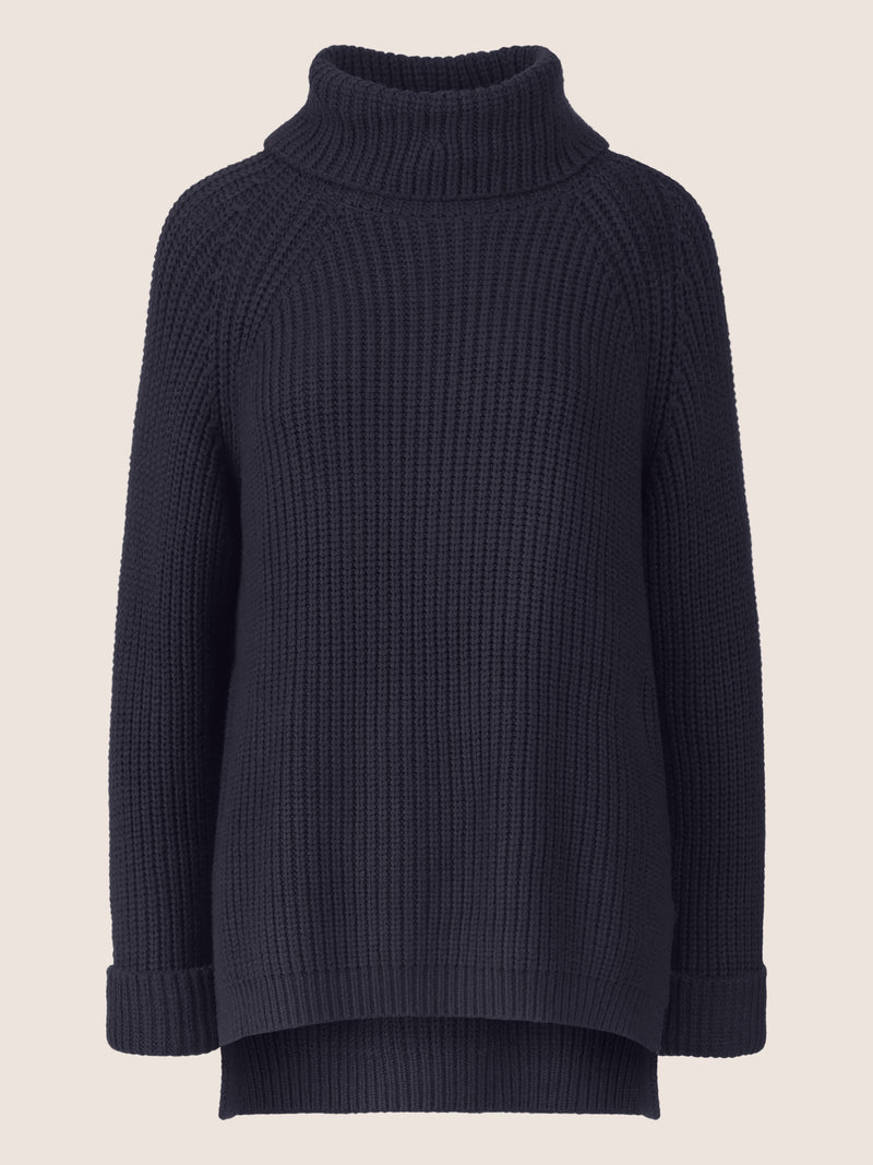APART Oversized Pullover mit Rollkragen | nachtblau