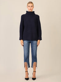 APART Oversized Pullover mit Rollkragen | nachtblau