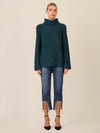 APART Oversized Pullover mit Rollkragen | dunkelgrün