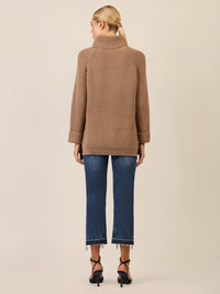 APART Oversized Pullover mit Rollkragen | camel
