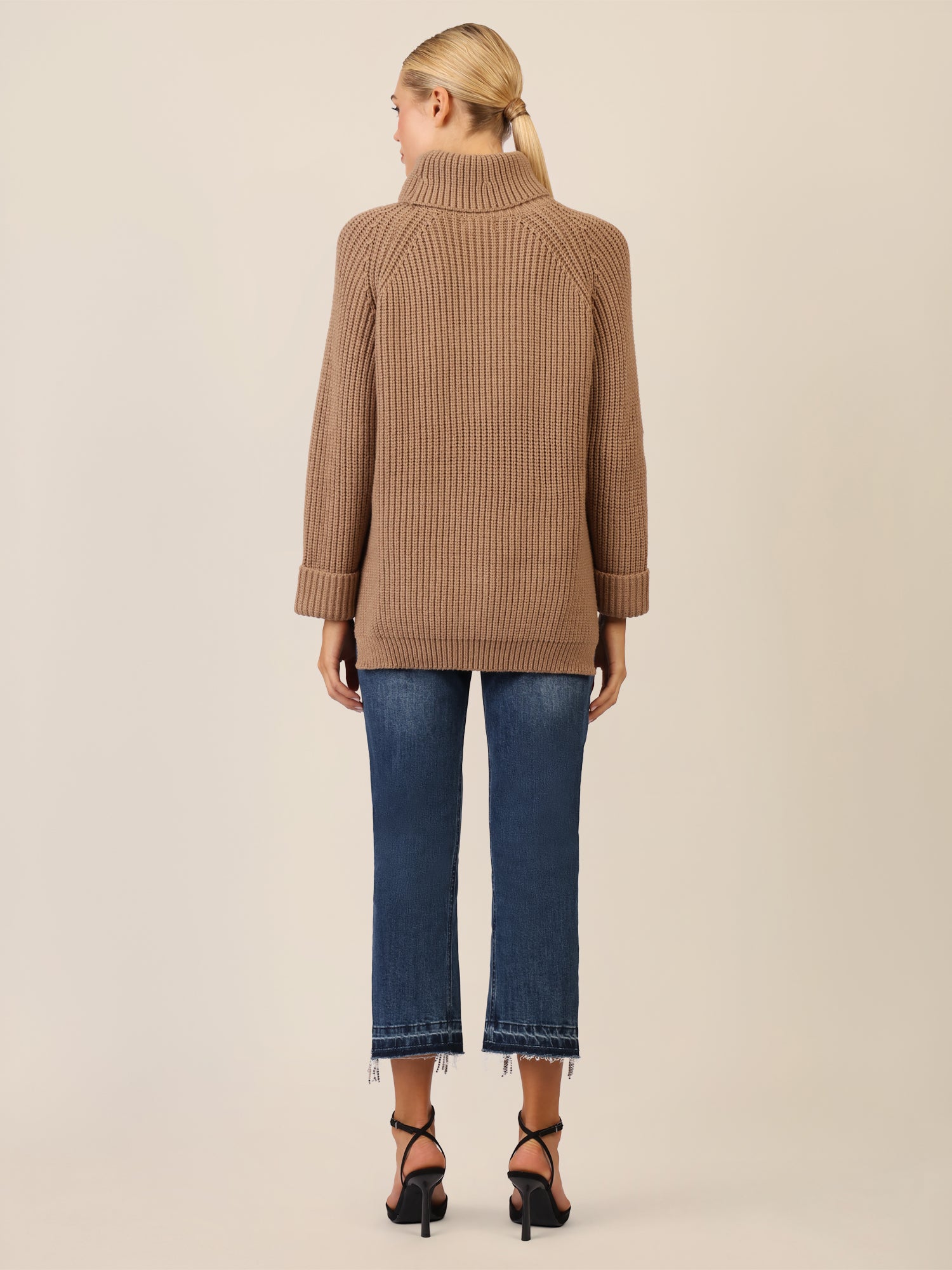 APART Oversized Pullover mit Rollkragen | camel