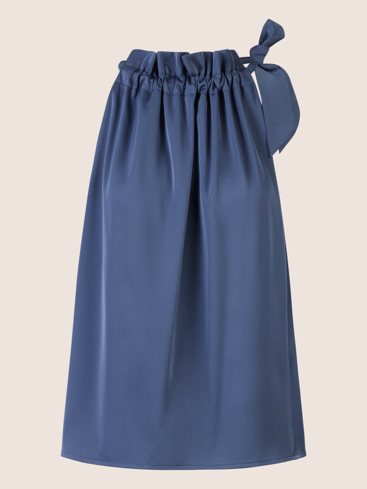 APART Satinblusentop aus einer mattglänzenden, elastischen Satin Ware | mittelblau