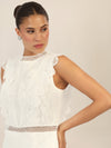 APART Kurzes Hochzeitskleid mit Häkelspitze | creme