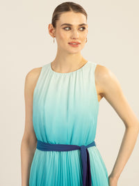 APART One-Shoulder Chiffonkleid mit Farbverlauf | türkis-multicolor