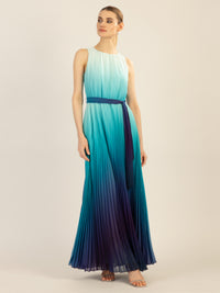 APART One-Shoulder Chiffonkleid mit Farbverlauf | türkis-multicolor