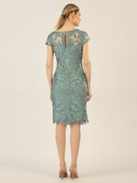 APART Cocktailkleid, aufwendig bestricktes Meshkleid | jade