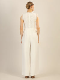 APART Overall mit Spitzenoberteil | creme