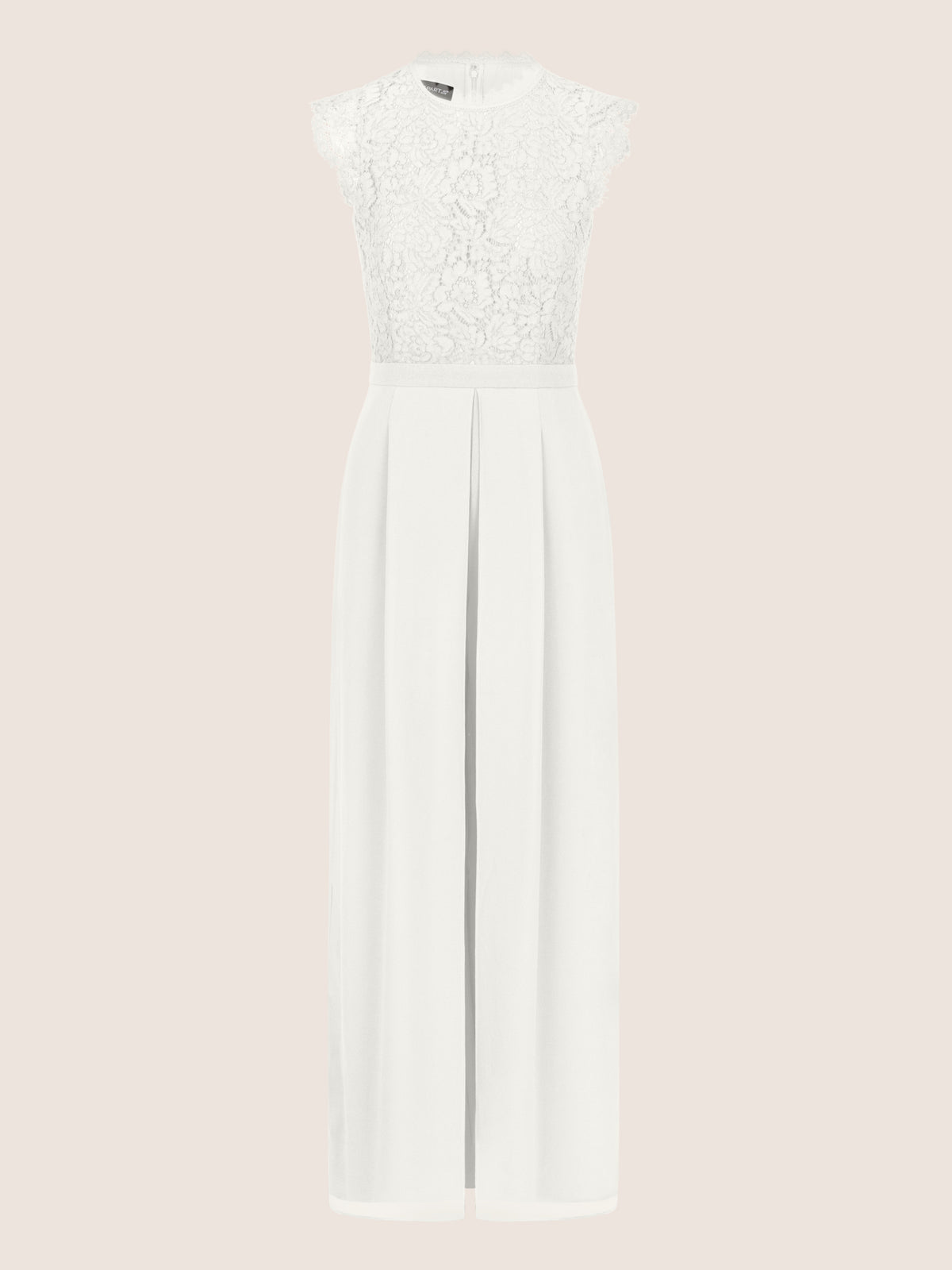APART Overall mit Spitzenoberteil | creme