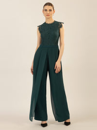 APART Overall mit Spitzenoberteil und aus hochwertigem Material | emerald