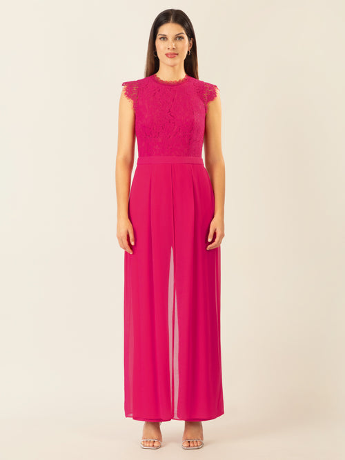 APART Overall mit Spitzenoberteil und aus hochwertigem Material | pink image 1