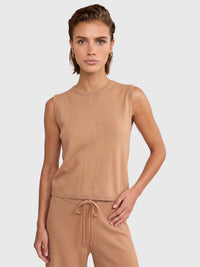 Stricktop mit Kaschmiranteil | camel
