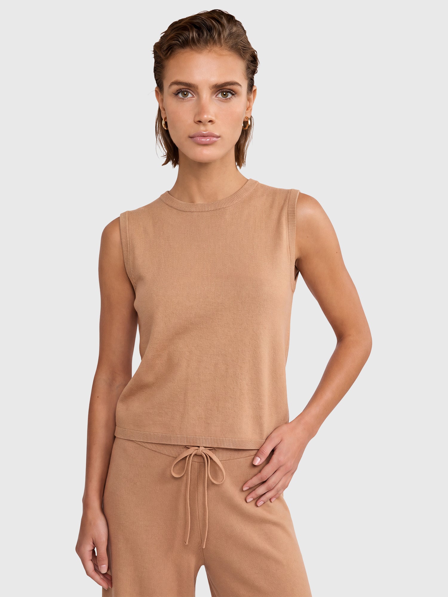 Stricktop mit Kaschmiranteil | camel