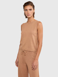 Stricktop mit Kaschmiranteil | camel
