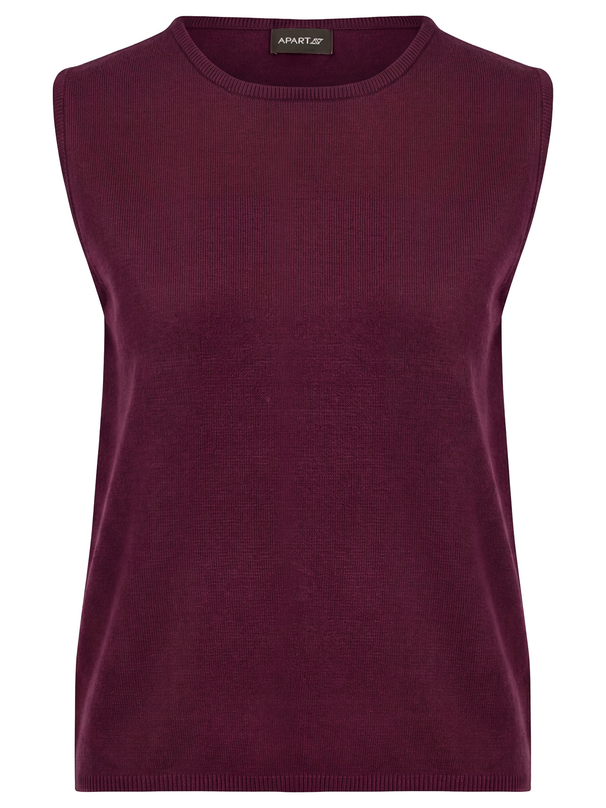 Stricktop mit Kaschmiranteil | weinrot