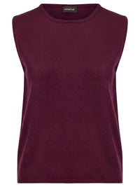 Stricktop mit Kaschmiranteil | weinrot