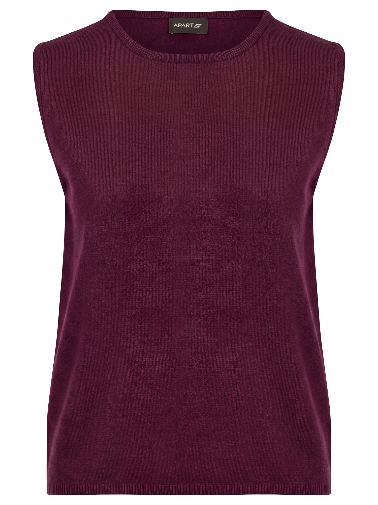 Stricktop mit Kaschmiranteil | weinrot