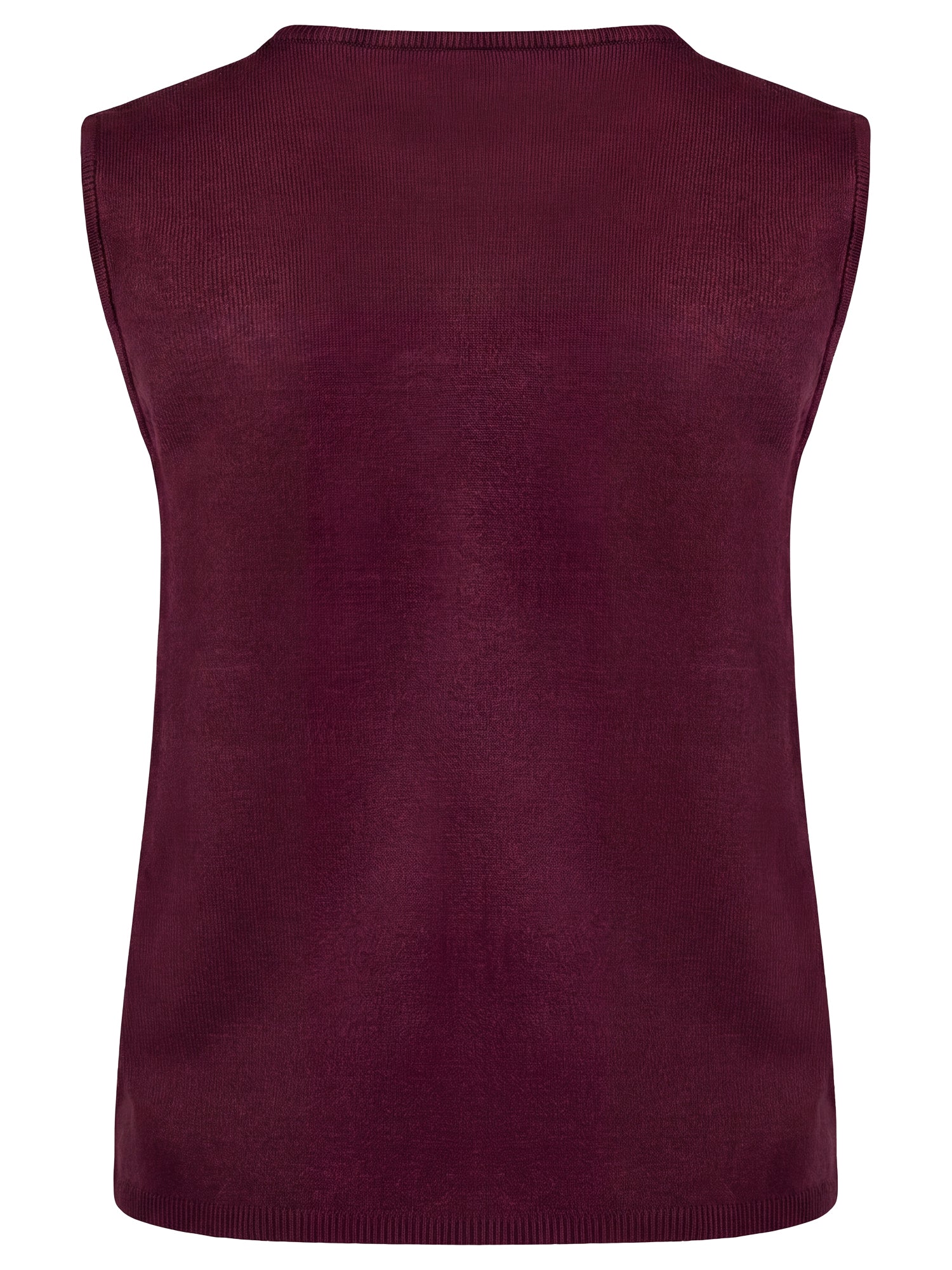 Stricktop mit Kaschmiranteil | weinrot