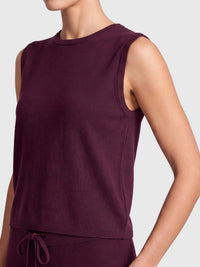 Stricktop mit Kaschmiranteil | weinrot