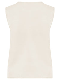 Stricktop mit Kaschmiranteil | champagner