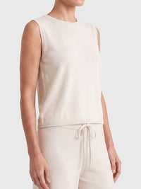 Stricktop mit Kaschmiranteil | champagner