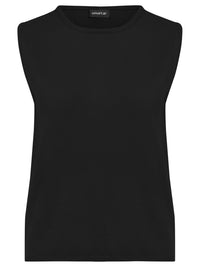Stricktop mit Kaschmiranteil | schwarz