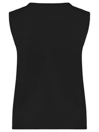 Stricktop mit Kaschmiranteil | schwarz