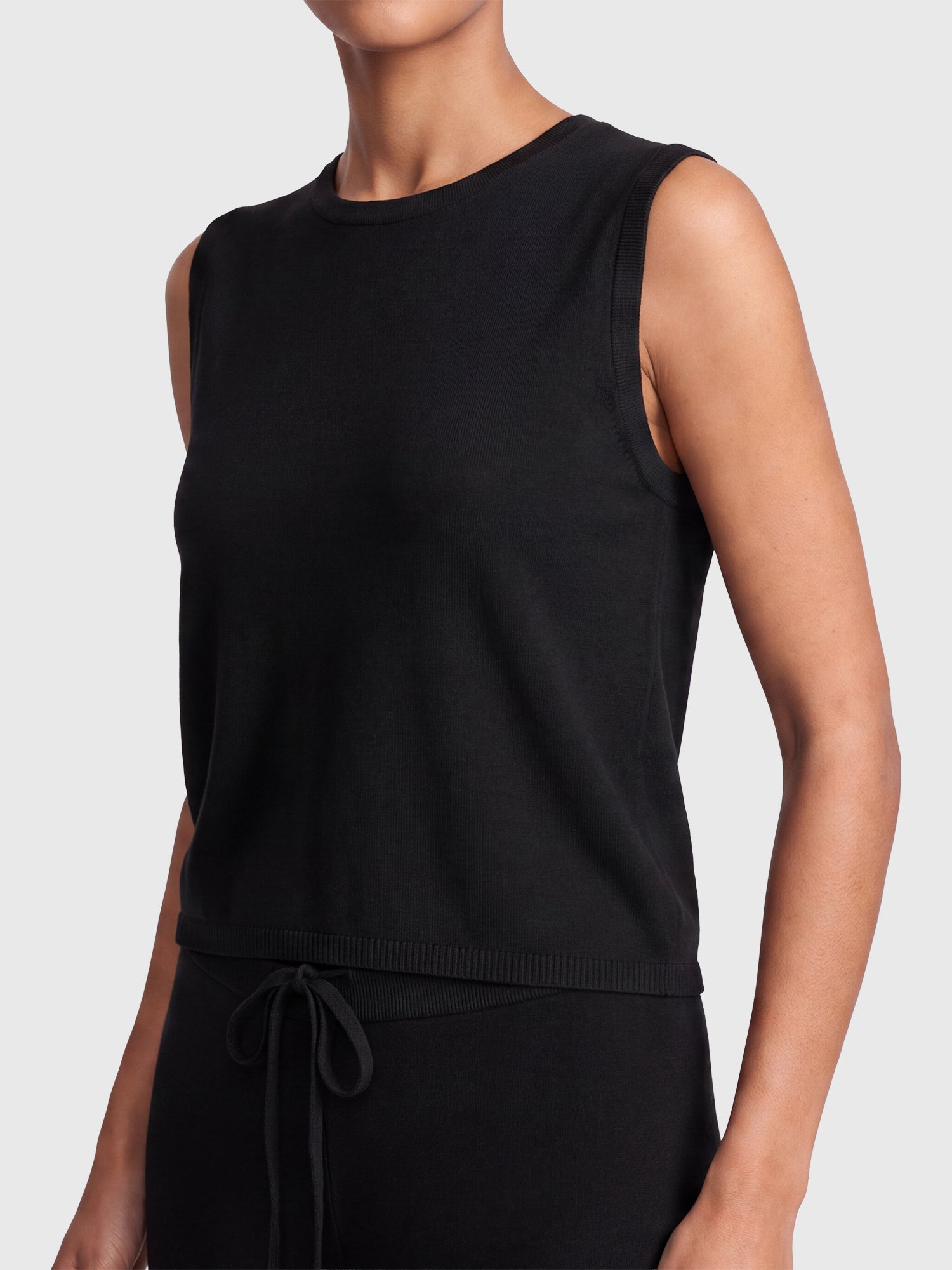 Stricktop mit Kaschmiranteil | schwarz