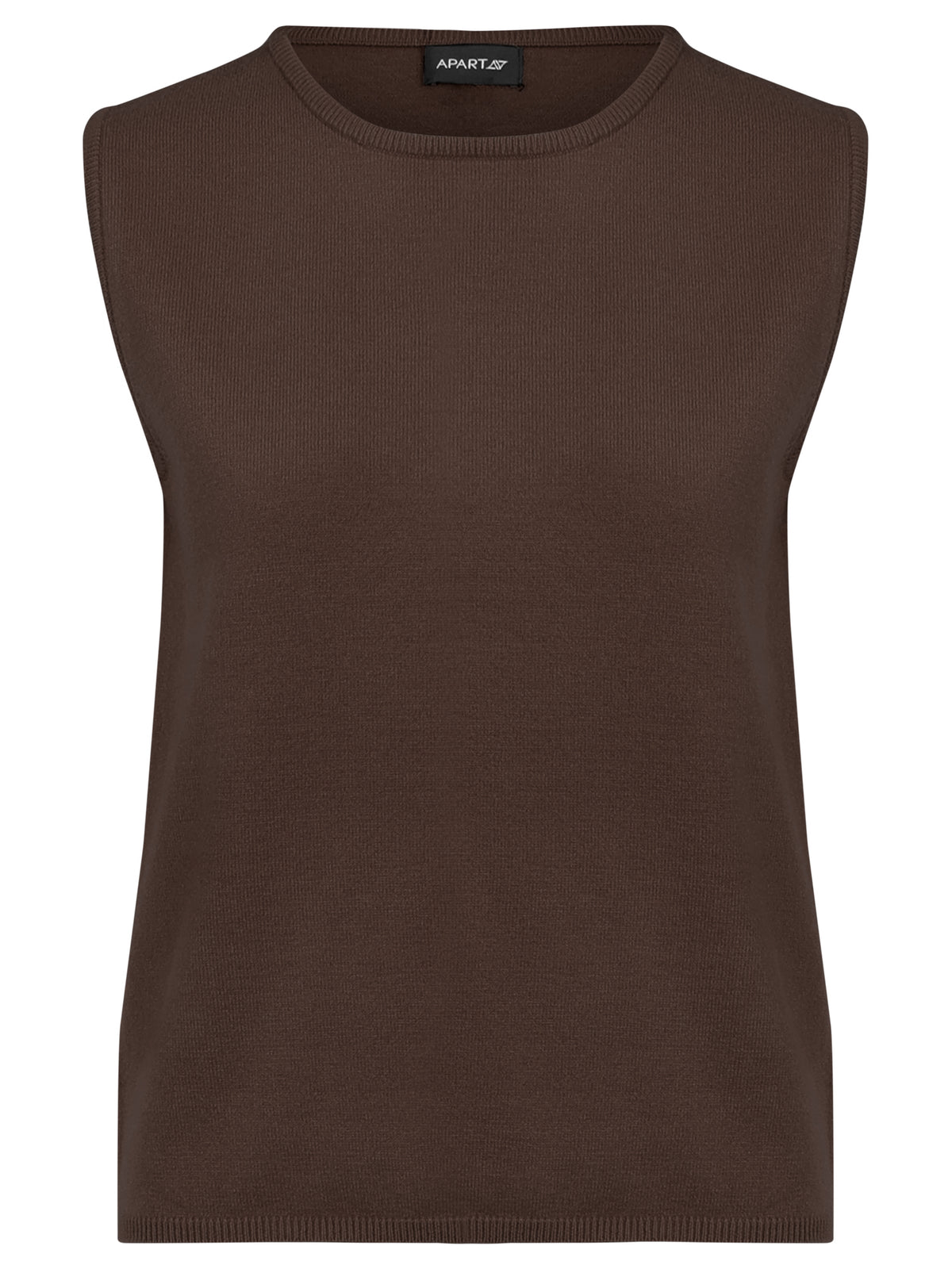 Stricktop mit Kaschmiranteil | braun