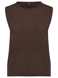 Stricktop mit Kaschmiranteil | braun
