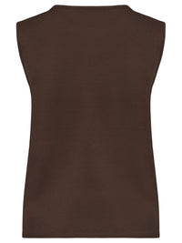 Stricktop mit Kaschmiranteil | braun