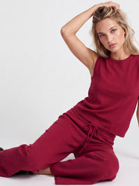 Stricktop mit Kaschmiranteil | rot