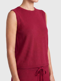 Stricktop mit Kaschmiranteil | rot